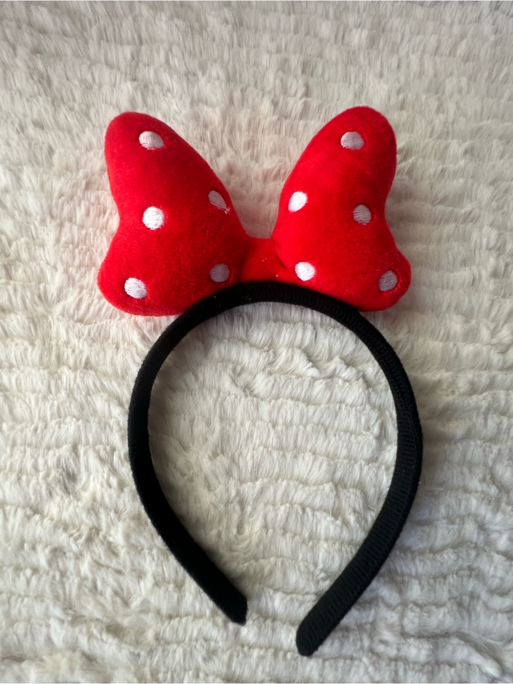Red Polka Dot Bow Headband